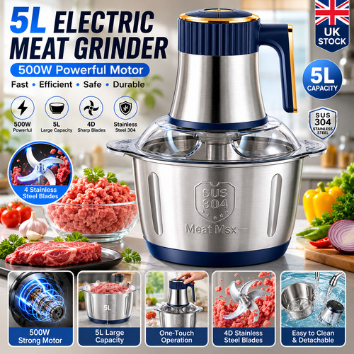 Electric meat grinder - 5l,